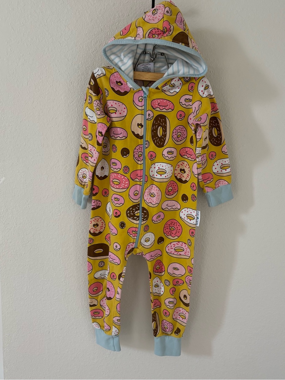 Purl Lamb Hooded One-Piece Romper Mustard Donut 5-6Y